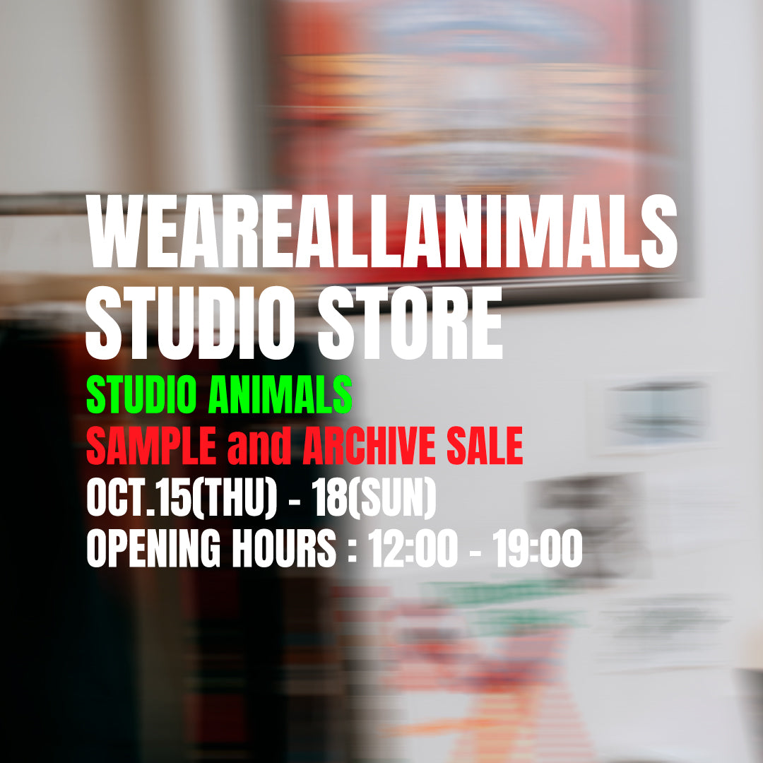 STUDIO ANIMALS SAMPLE and ARCHIVE SALE 開催のお知らせ