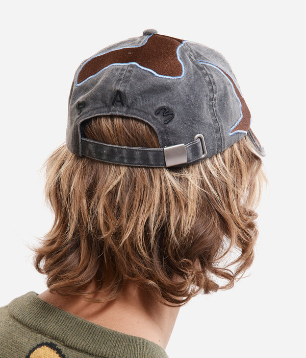 P.A.M. "OUTLINE LOGO CAP"BLACK WASH