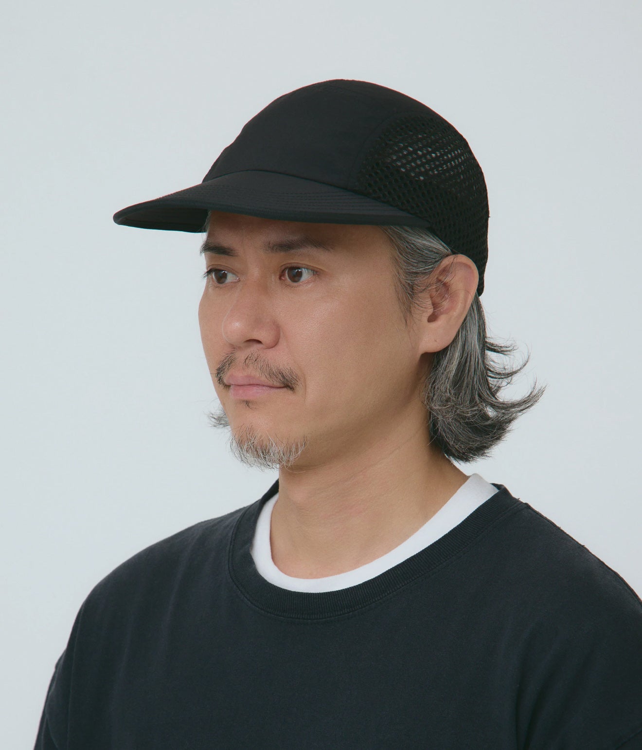 parr "side mesh spoon bill cap" Black