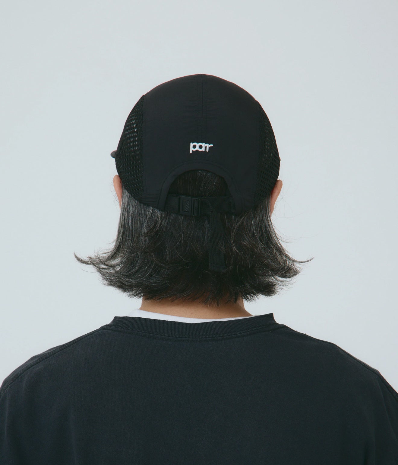 parr "side mesh spoon bill cap" Black
