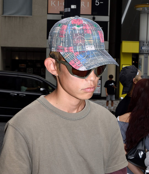 b.Eautiful "Vapor Low Profile Hat" Studded Plaid / White