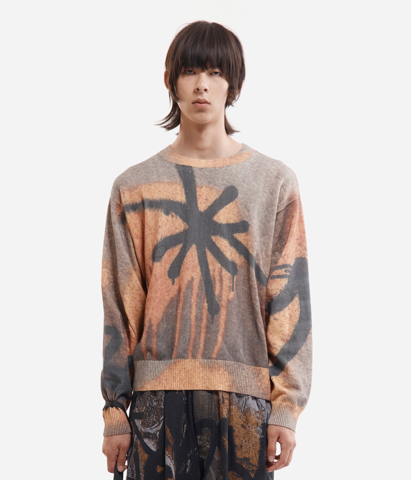 P.A.M. "GETTING OVER PRINTED KNIT CREWNECK"