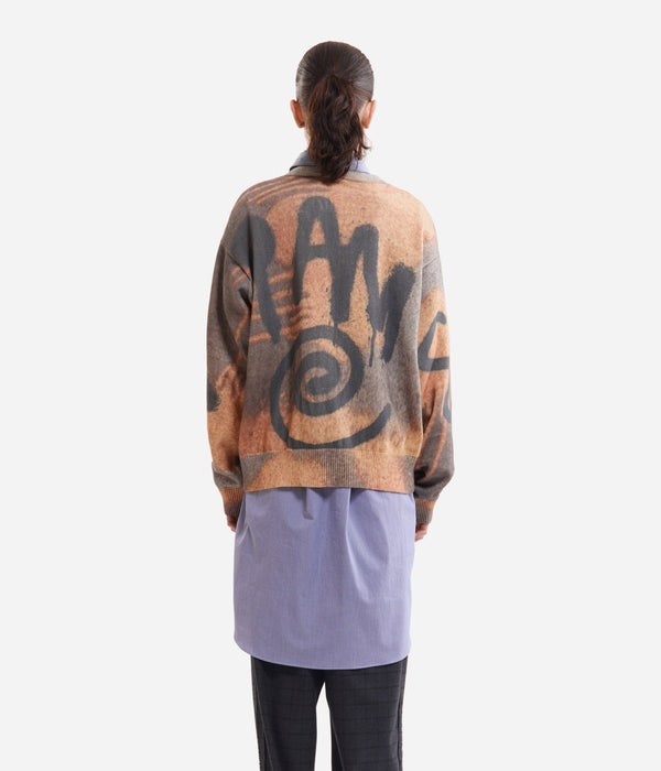 P.A.M. "GETTING OVER PRINTED KNIT CREWNECK"