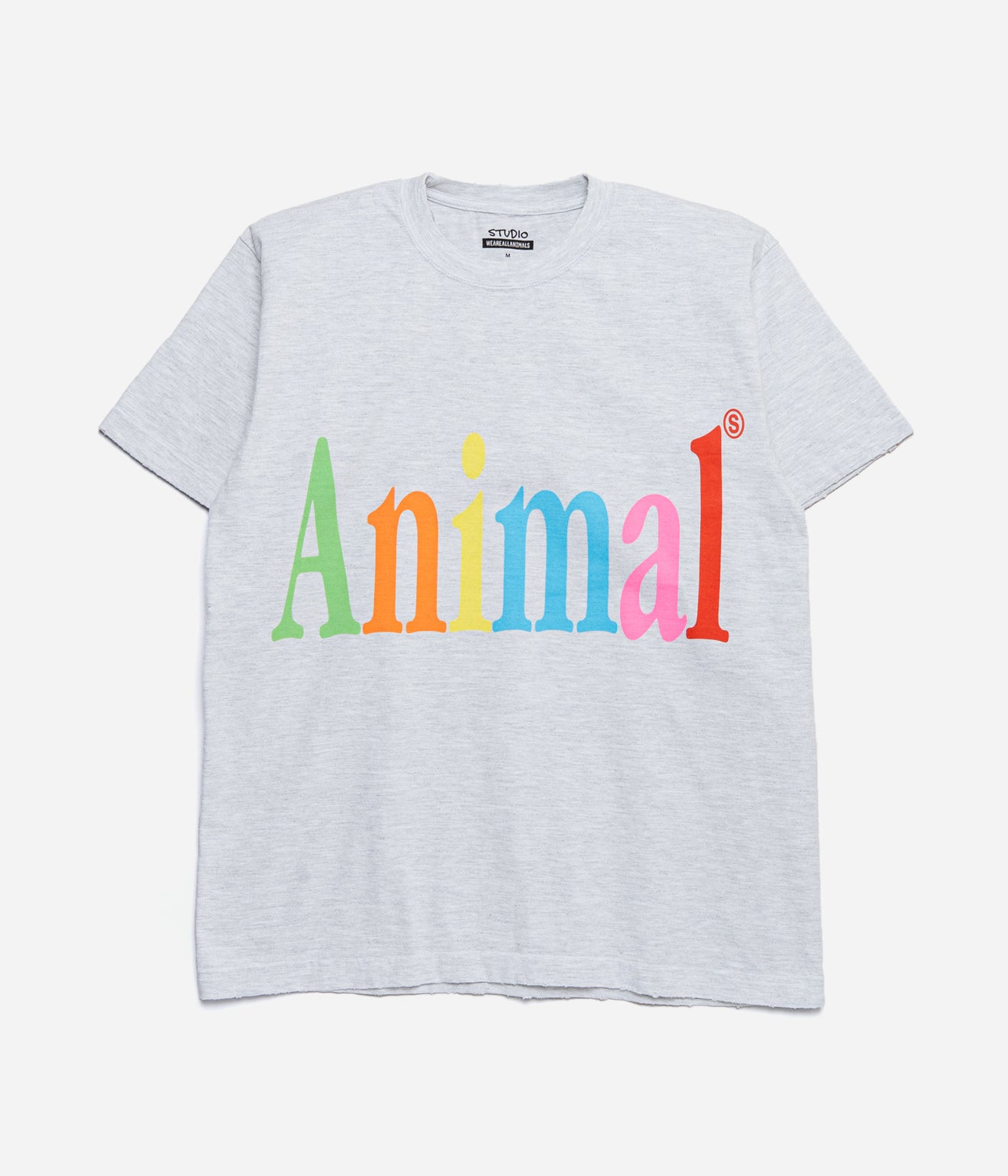 STUDIO WEAREALLANIMALS "Animals Letter T-SHIRT" GREY