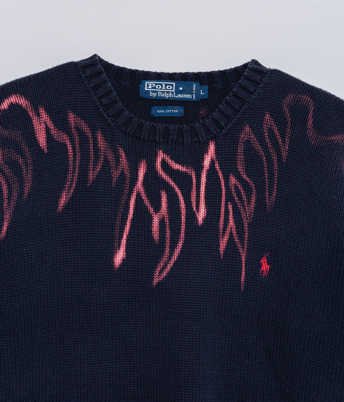 r "Tie-dye cotton sweater" Used Polo Ralph Lauren Body Navy