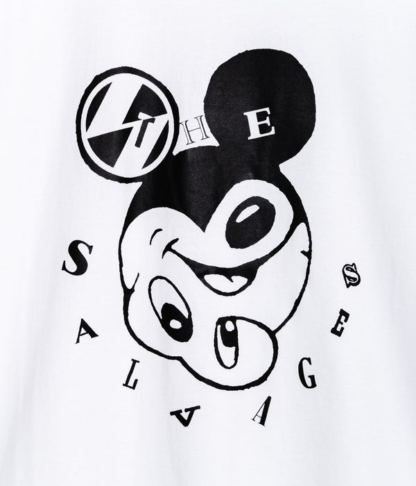 THE SALVAGES "ALPHABET MOUSE OS T-SHIRT" WHITE