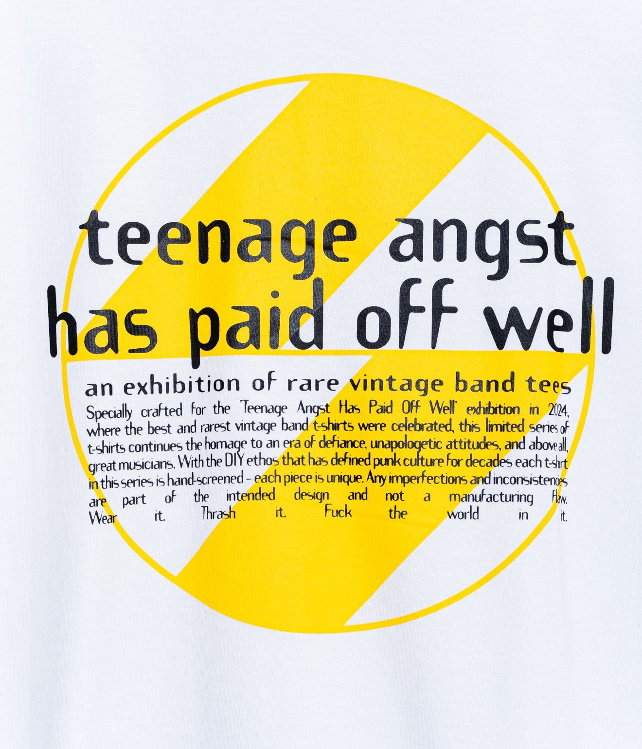 THE SALVAGES x 'TEENAGE ANGST' "HONEY OS T-SHIRT" WHITE