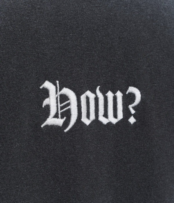 TODAY edition ""how?" LS Tee" CHARCOAL