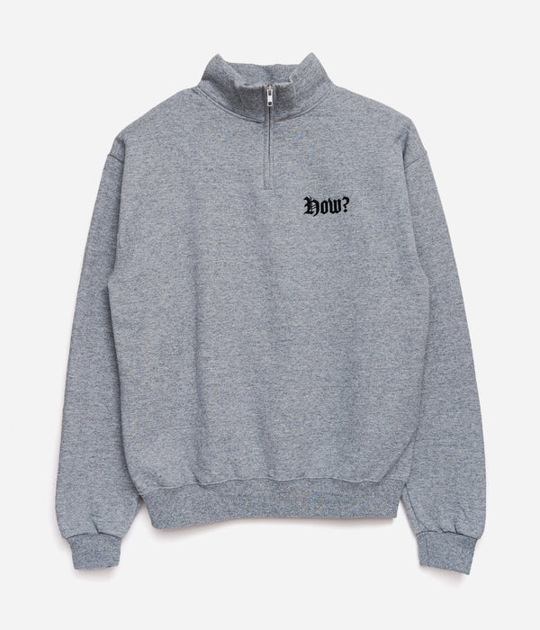 TODAY edition ""how?" Zip Up Sweat LS" GRAY