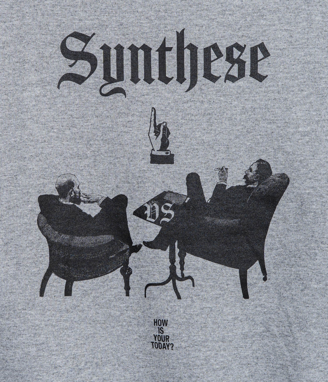 TODAY edition ""how?" Zip Up Sweat LS" GRAY