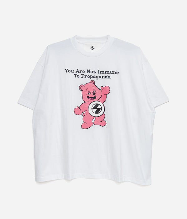 THE SALVAGES "PROPAGANDA BEAR OS T-SHIRT " WHITE