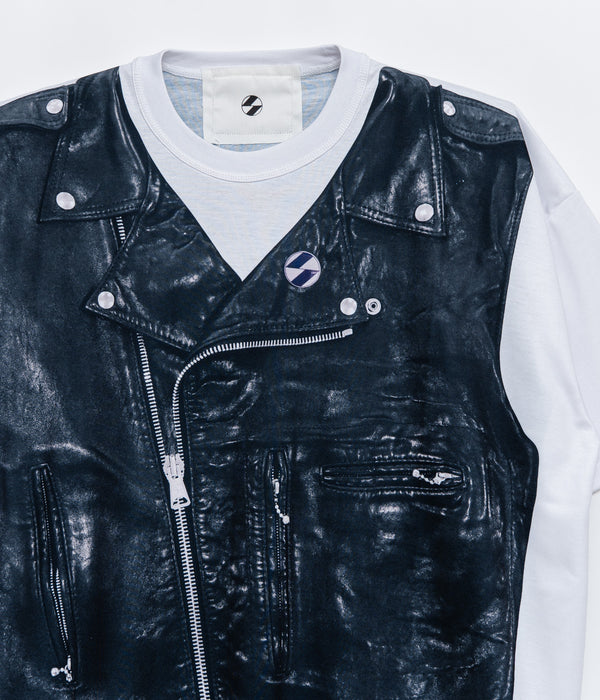 THE SALVAGES "MOTO REAL LIES OS T-SHIRT" WHITE