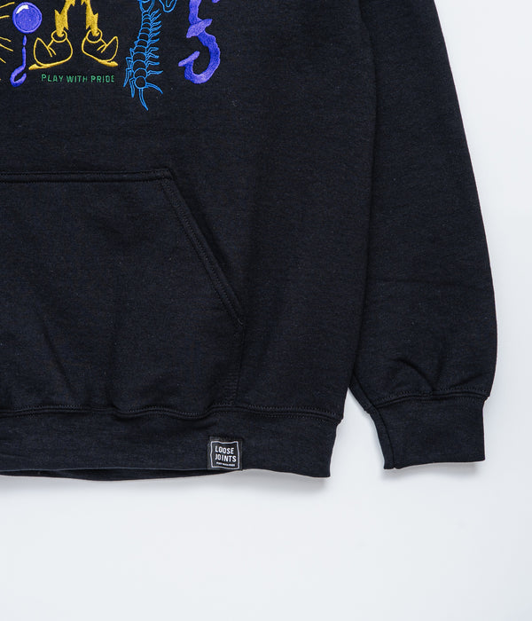 LOOSEJOINTS "STEWART ARMSTRONG - 'WHAT IT IS??' HOODIE" BLK