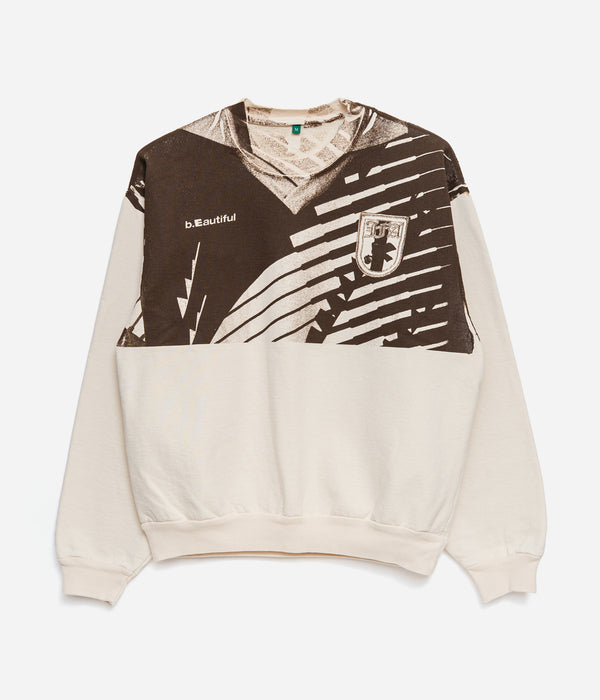 b.Eautiful "Soccer Jersey 2 Crewneck Sweatshirt" Creme