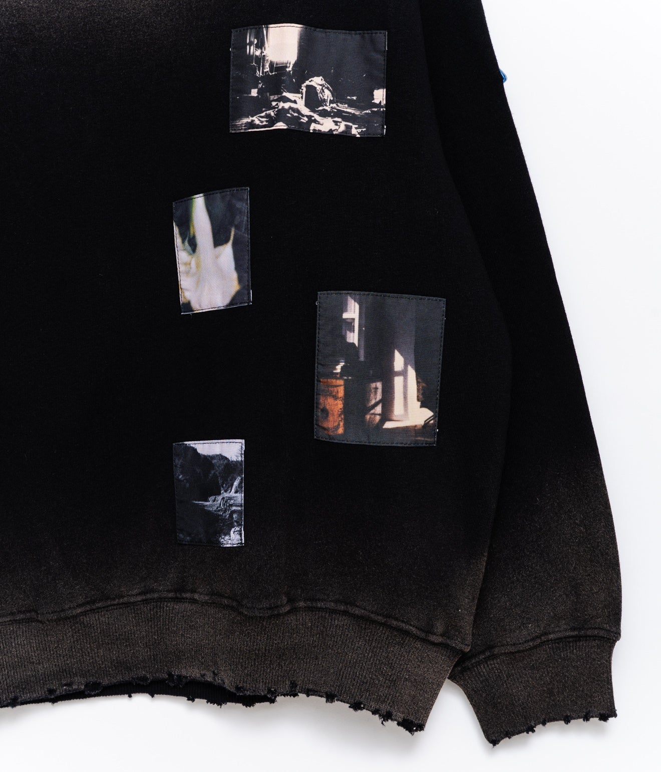DEVÁ STATES "RECLUSE Distressed Crewneck" Black