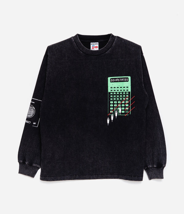 DEVÁ STATES "COMPUTE L/S GFX T-Shirt" Black
