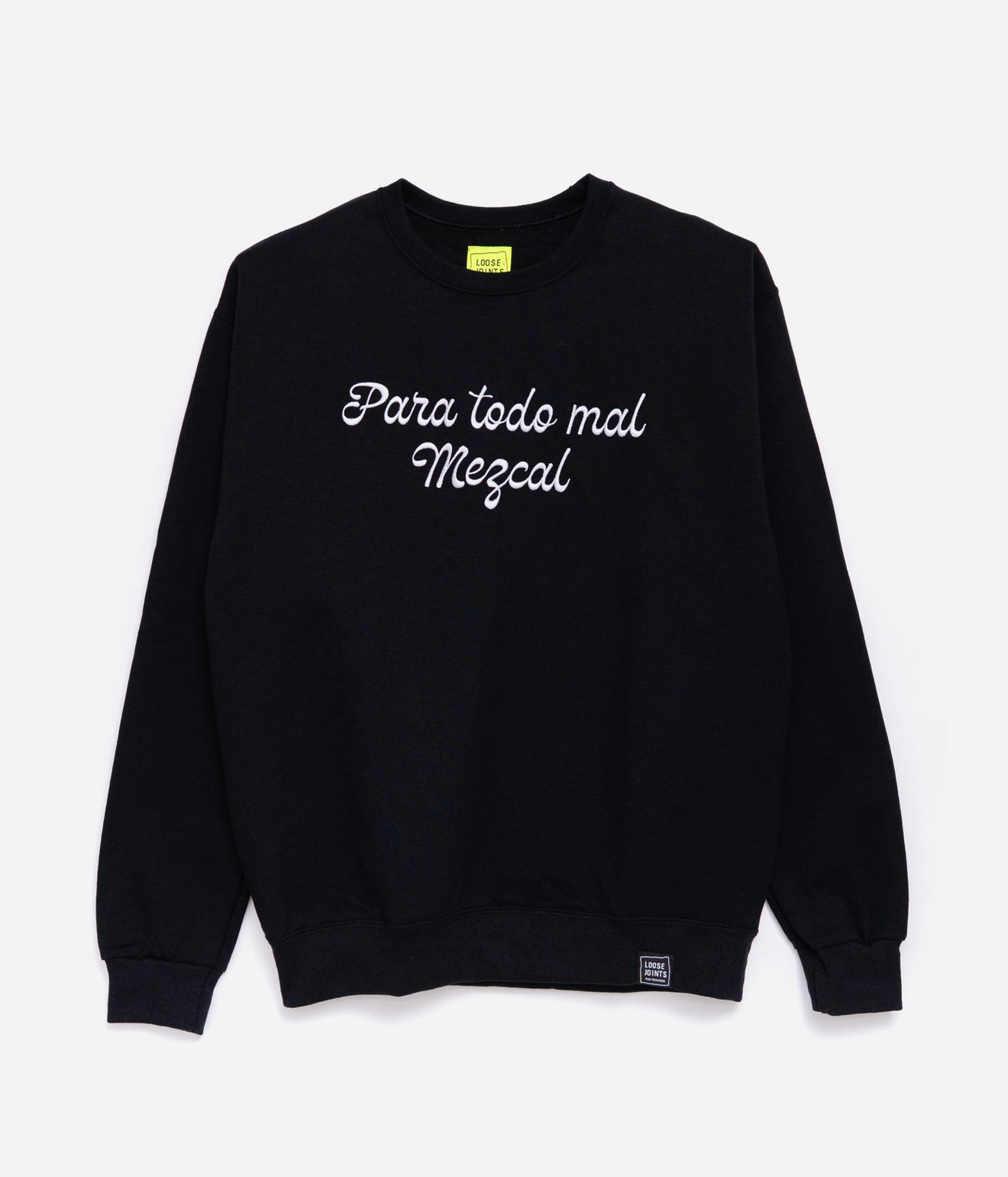 LOOSEJOINTS "ED DAVIS - 'PARA TODO MAL, MEZCAL' CREW NECK" BLK