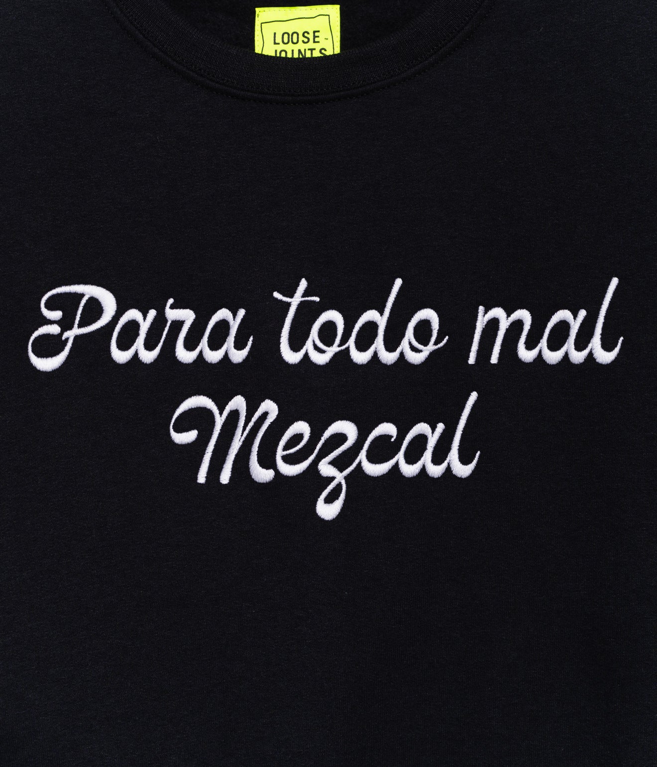LOOSEJOINTS "ED DAVIS - 'PARA TODO MAL, MEZCAL' CREW NECK" BLK