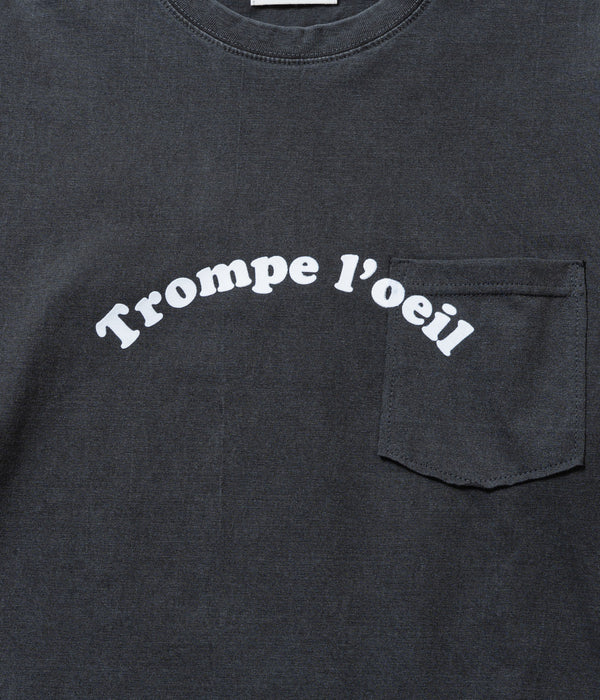 TODAY edition "TROMPE L'OEIL #02 LS Tee" BLACK