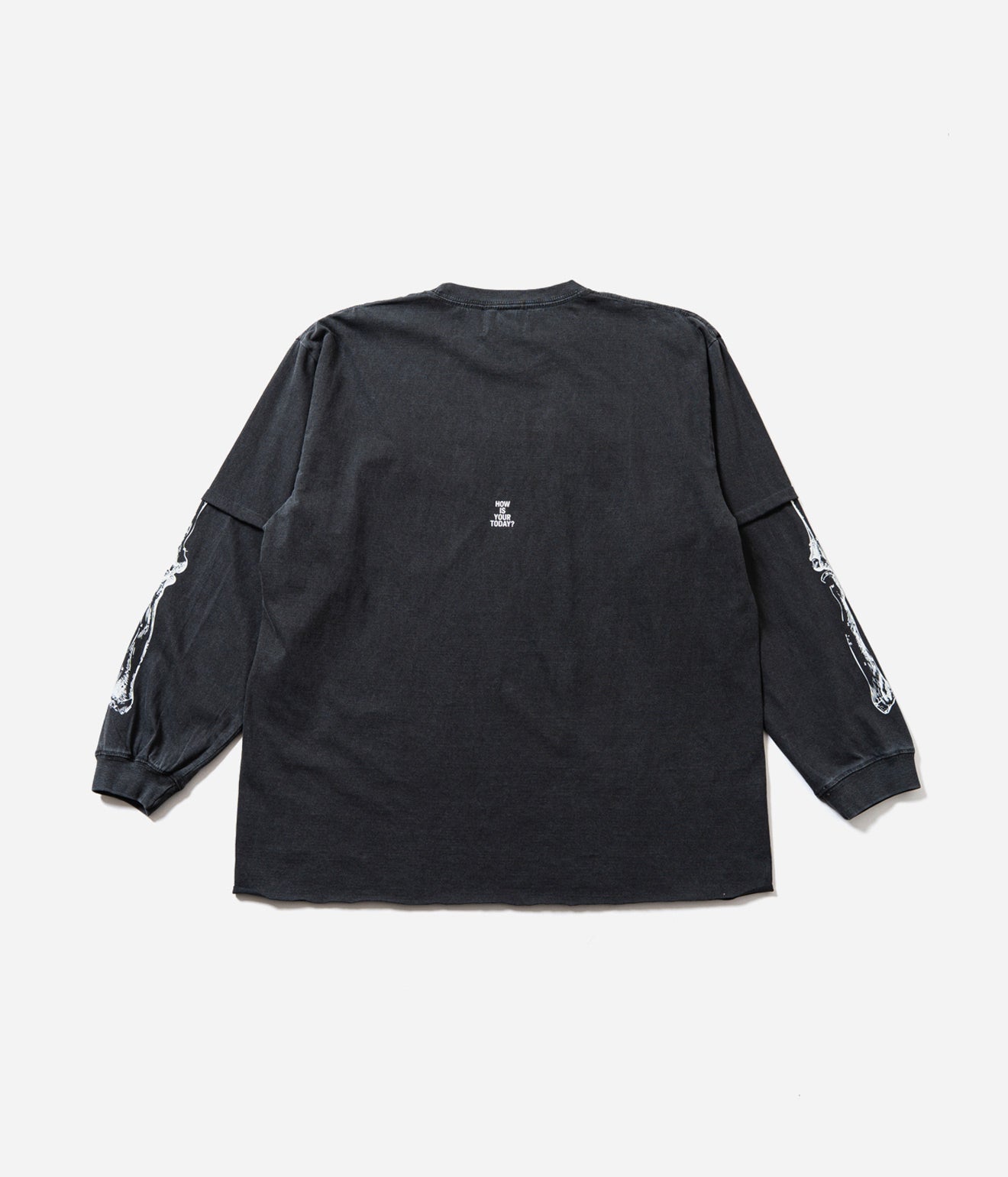 TODAY edition "TROMPE L'OEIL #02 LS Tee" BLACK