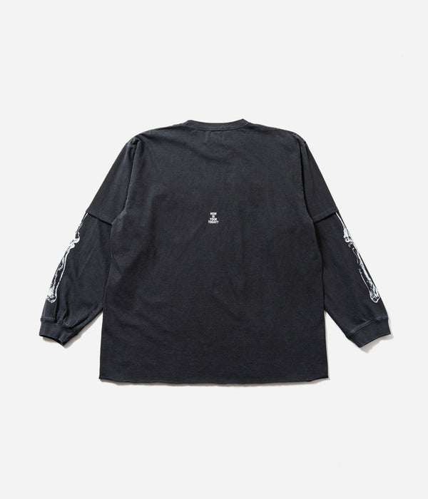 TODAY edition "TROMPE L'OEIL #02 LS Tee" BLACK