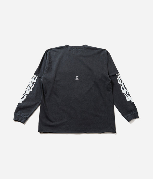 TODAY edition "TROMPE L'OEIL #01 LS Tee" BLACK