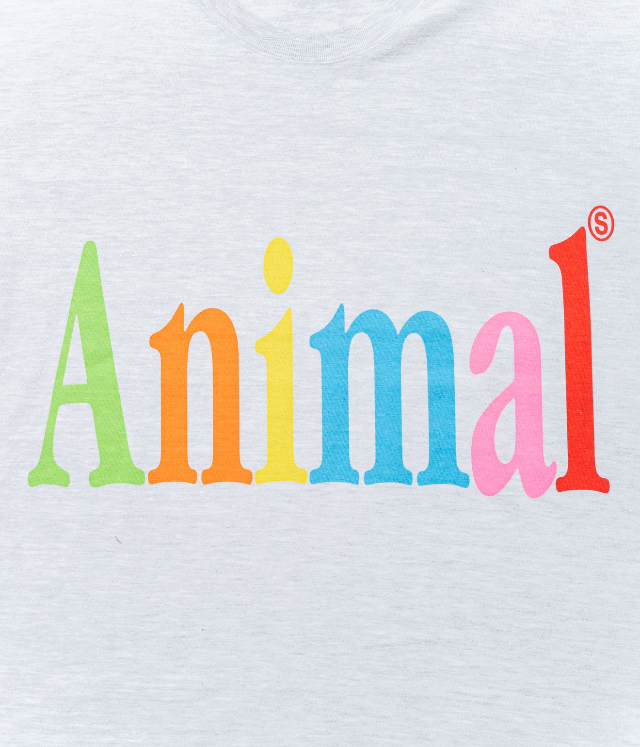 STUDIO ANIMALS “Animals Letter” T-Shirt Ash