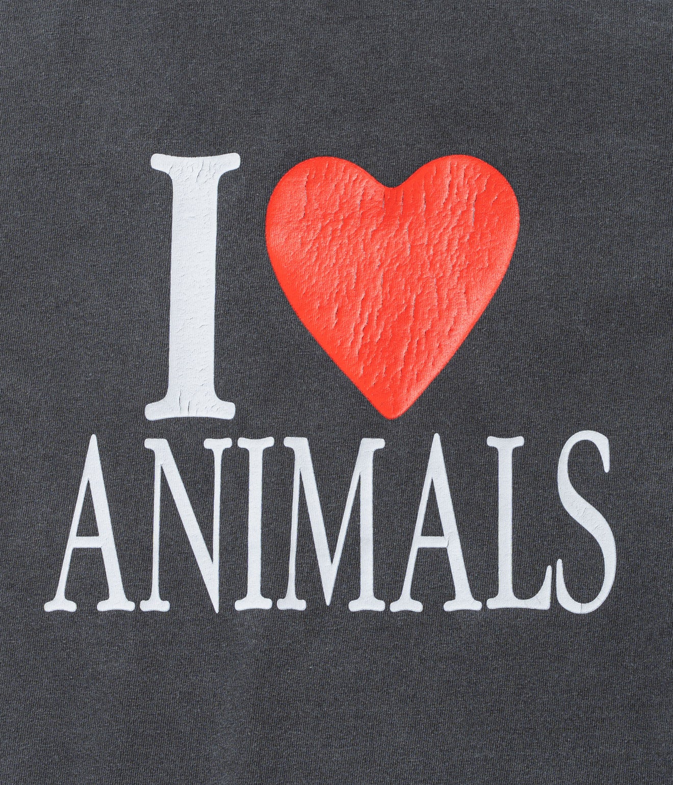 STUDIO ANIMALS “LOVE” T-Shirt Faded Black