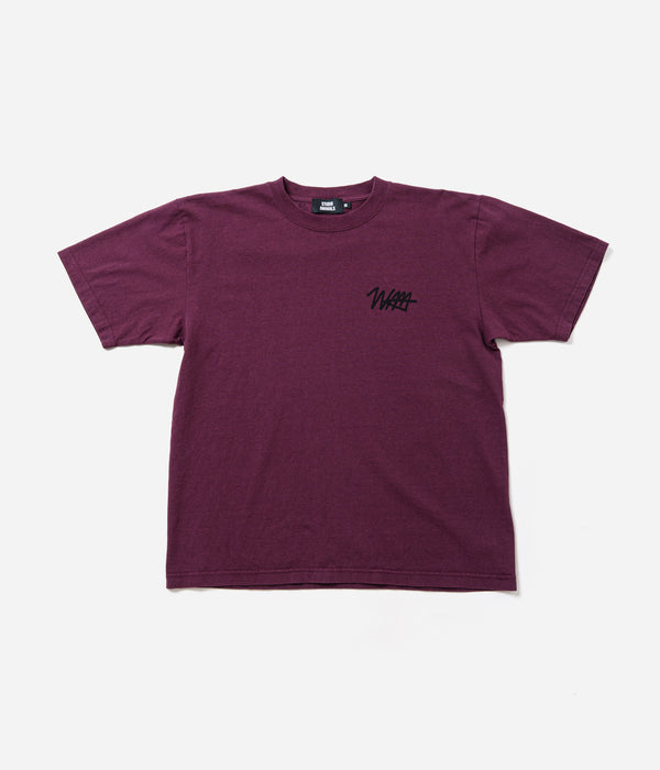 STUDIO ANIMALS “Script Logo” T-Shirt Burgundy