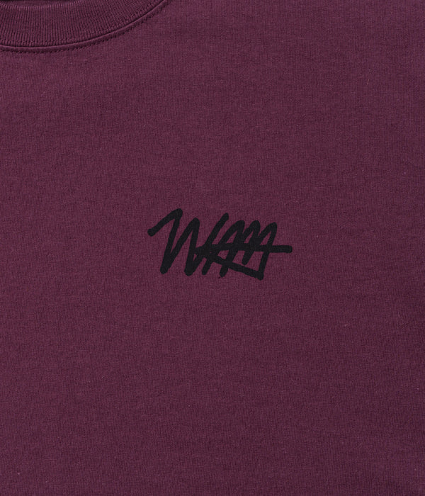 STUDIO ANIMALS “Script Logo” T-Shirt Burgundy