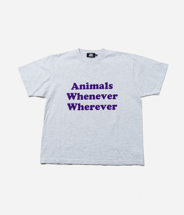STUDIO ANIMALS “Whatever Whenever” T-Shirt Ash
