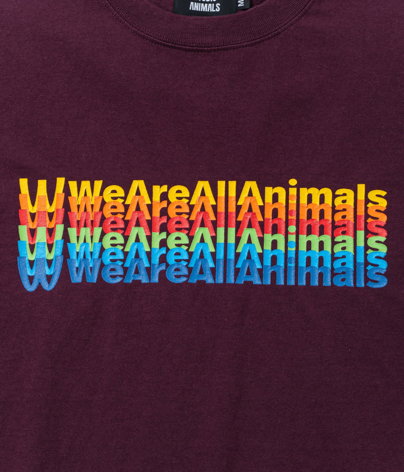 STUDIO ANIMALS “Inverted Arch” T-Shirt Burgundy
