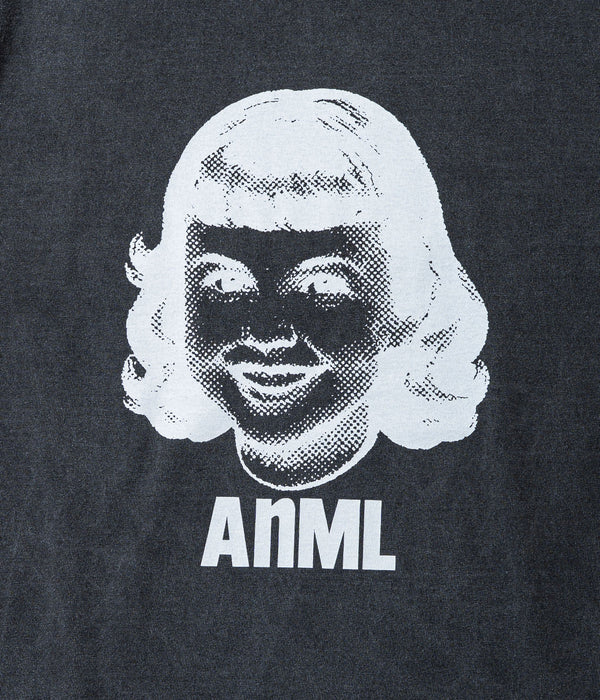 STUDIO ANIMALS “Girl” S/S T-Shirt Faded Black