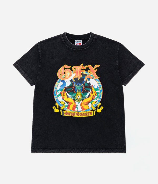 DEVÁ STATES "GFX Tshirt -HORNS-" Washed Black