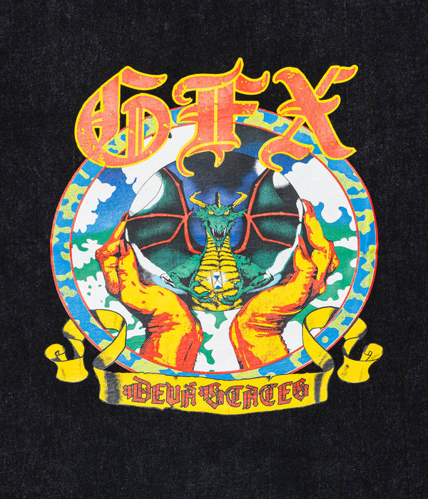 DEVÁ STATES "GFX Tshirt -HORNS-" Washed Black