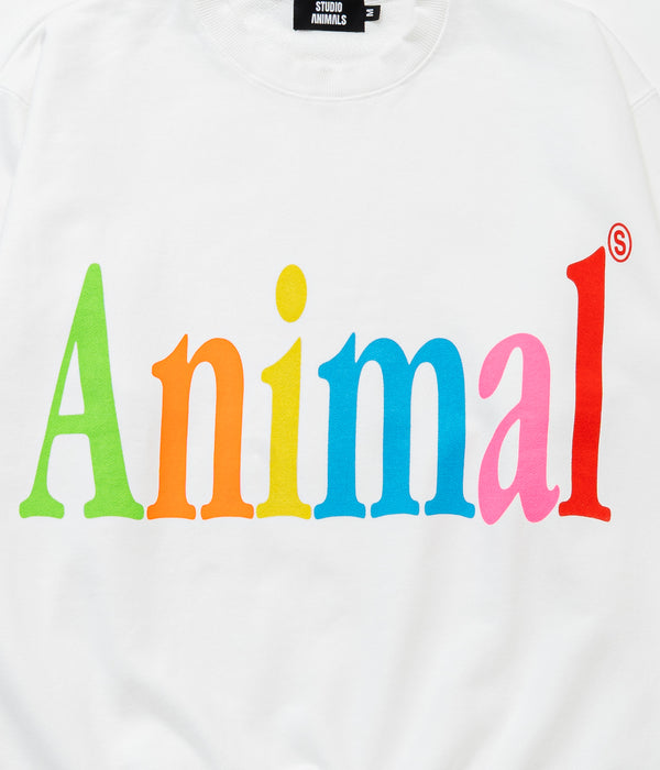 STUDIO ANIMALS "Animals Letter" SWEATSHIRT WHITE