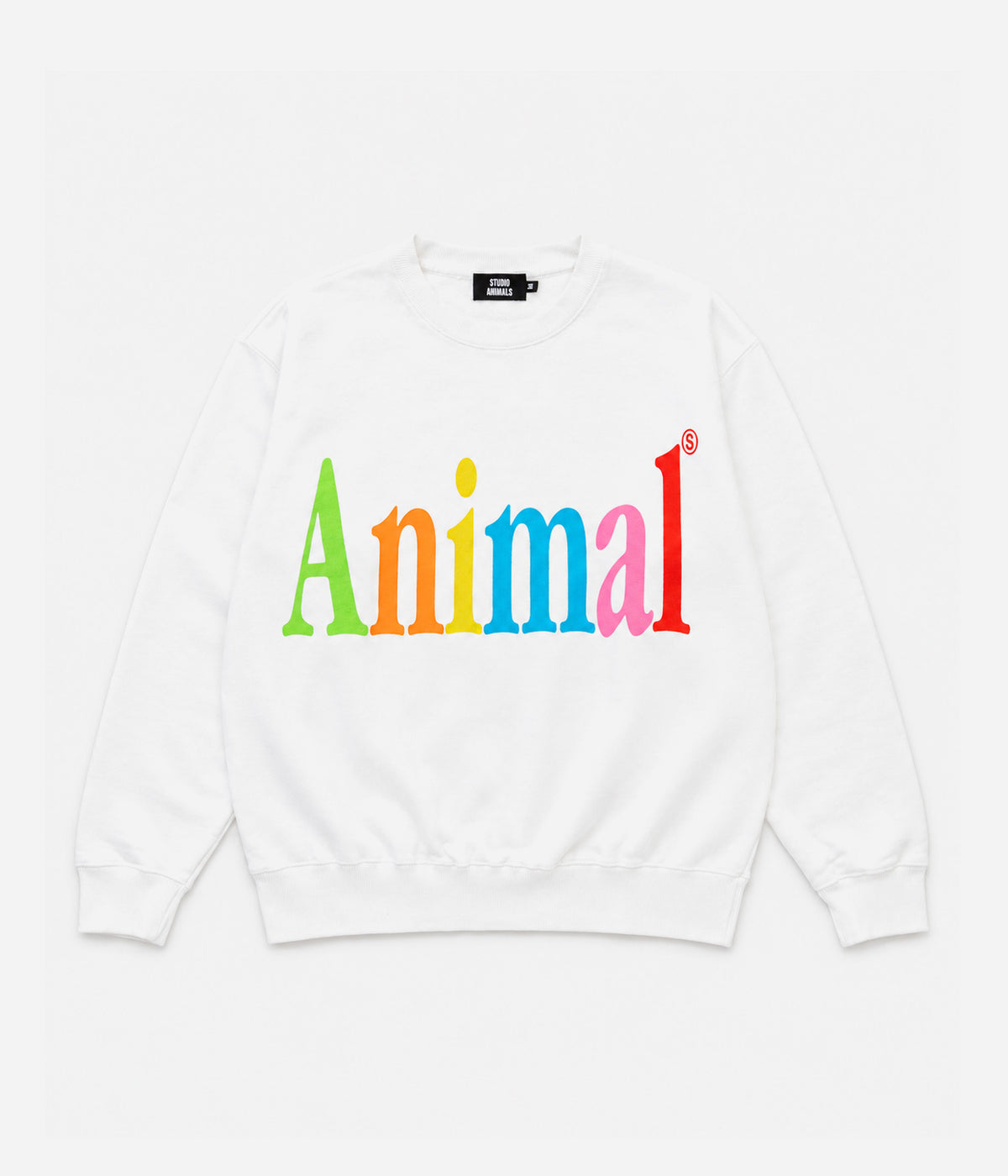 STUDIO ANIMALS "Animals Letter" SWEATSHIRT WHITE