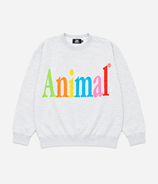 STUDIO ANIMALS "Animals Letter" SWEATSHIRT Ash
