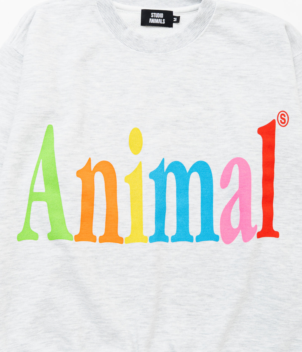 STUDIO ANIMALS "Animals Letter" SWEATSHIRT Ash