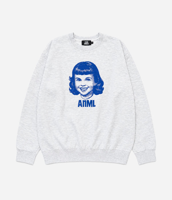 STUDIO ANIMALS "Girl" SWEATSHIRT Ash