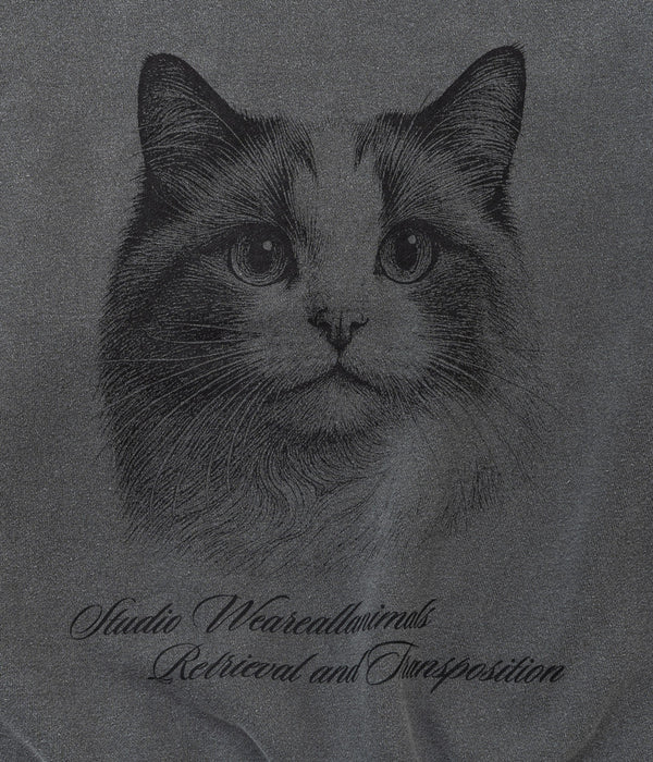 STUDIO ANIMALS "Cat" SWEATSHIRT FADED BLACK