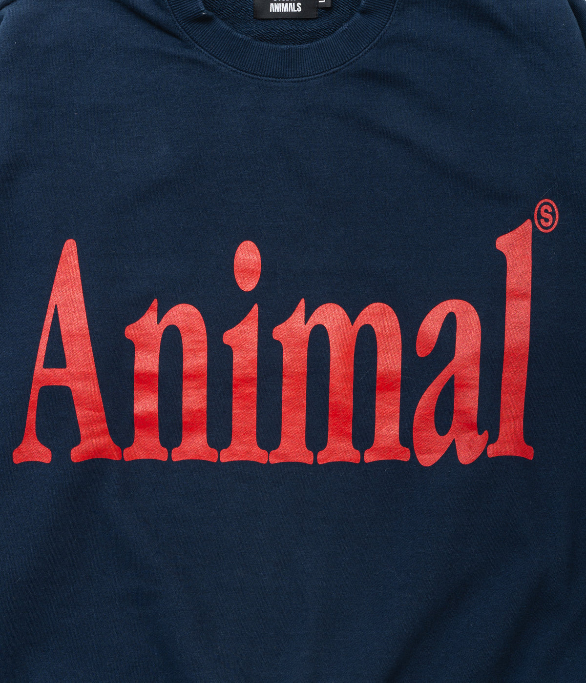 STUDIO ANIMALS "Animals Letter Solid Print" SWEATSHIRT Navy