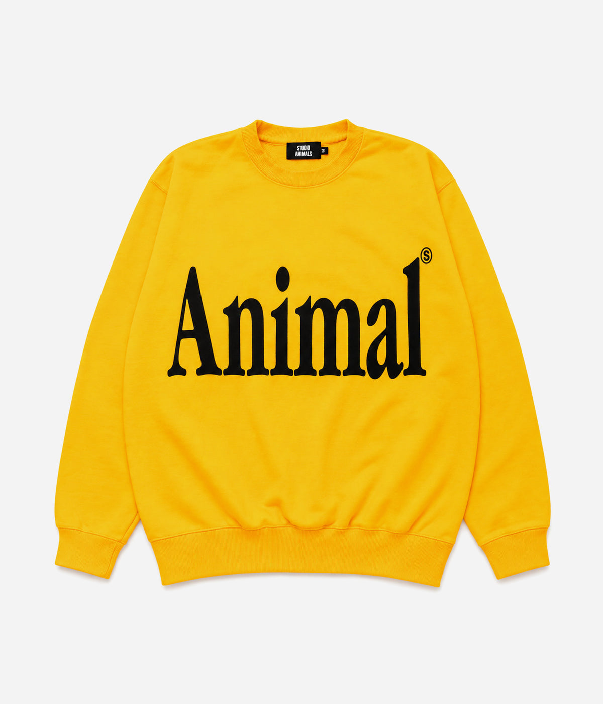STUDIO ANIMALS "Animals Letter Solid Print" SWEATSHIRT Yellow