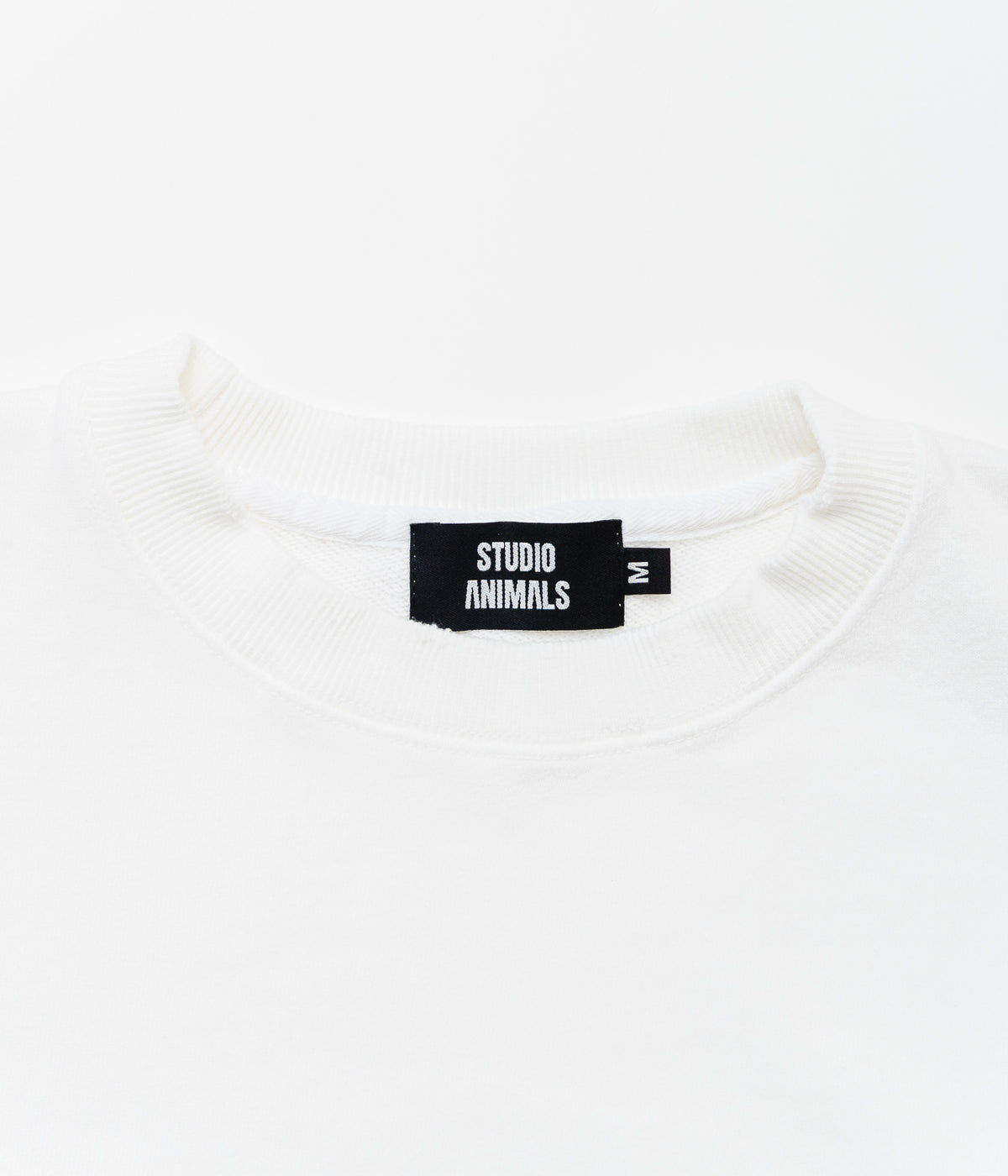 STUDIO ANIMALS "Running horse" Embroidered sweatshirt WHITE