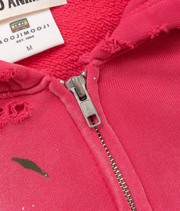 STUDIO ANIMALS ×MOOJIMOOJI “Animals Letter” Hoodie Red