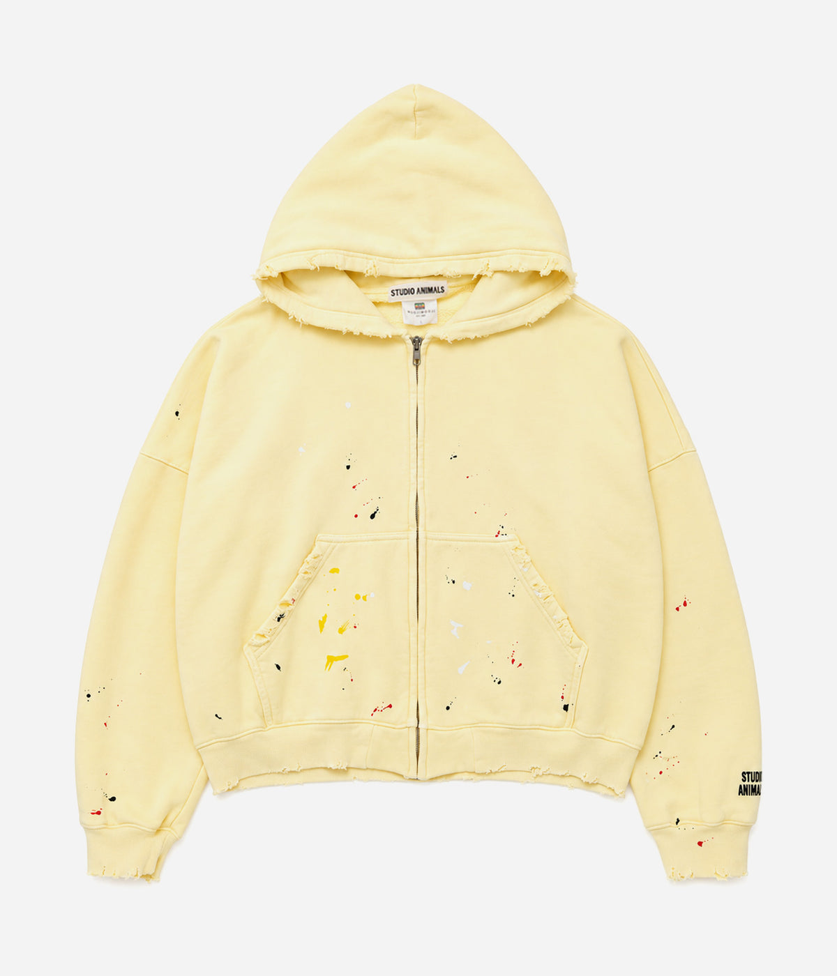 STUDIO ANIMALS ×MOOJIMOOJI “Animals Letter” Hoodie Yellow