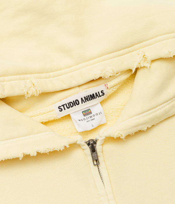 STUDIO ANIMALS ×MOOJIMOOJI “Animals Letter” Hoodie Yellow
