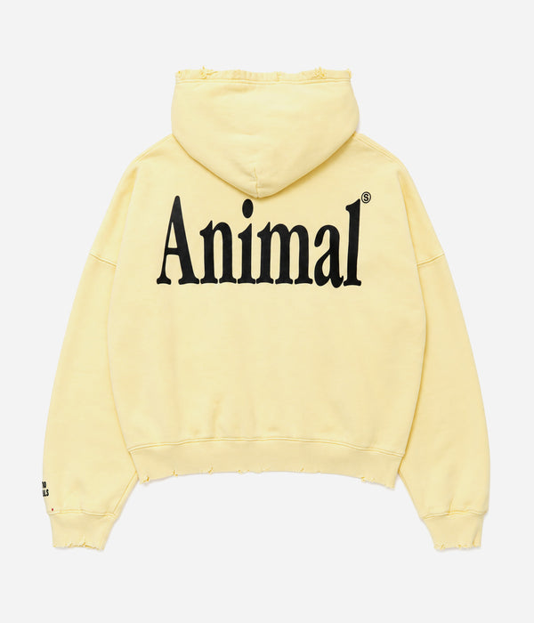 STUDIO ANIMALS ×MOOJIMOOJI “Animals Letter” Hoodie Yellow