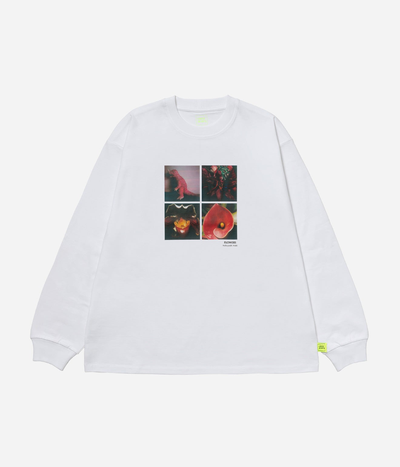 LOOSEJOINTS "NOBUYOSHI ARAKI 'FLOWERS' L/S T" WHITE