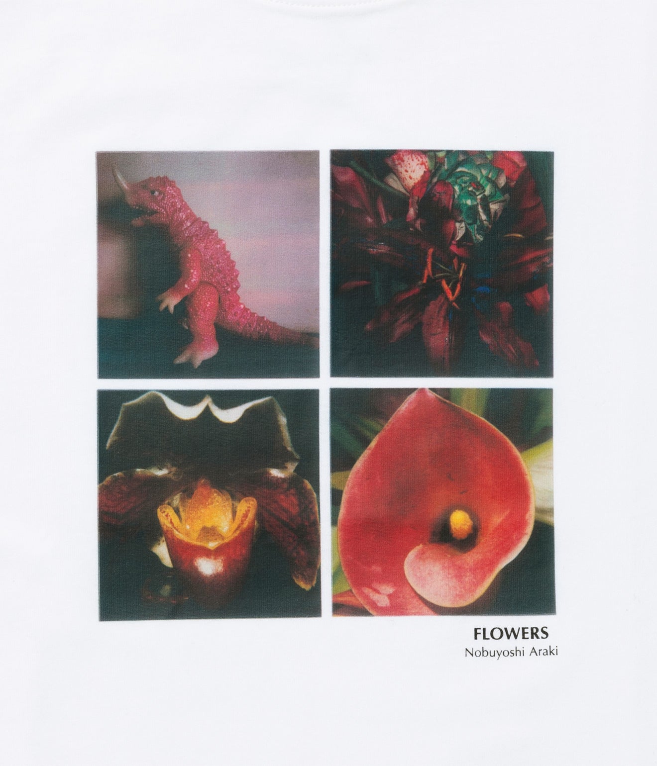 LOOSEJOINTS "NOBUYOSHI ARAKI 'FLOWERS' L/S T" WHITE